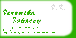 veronika kopacsy business card